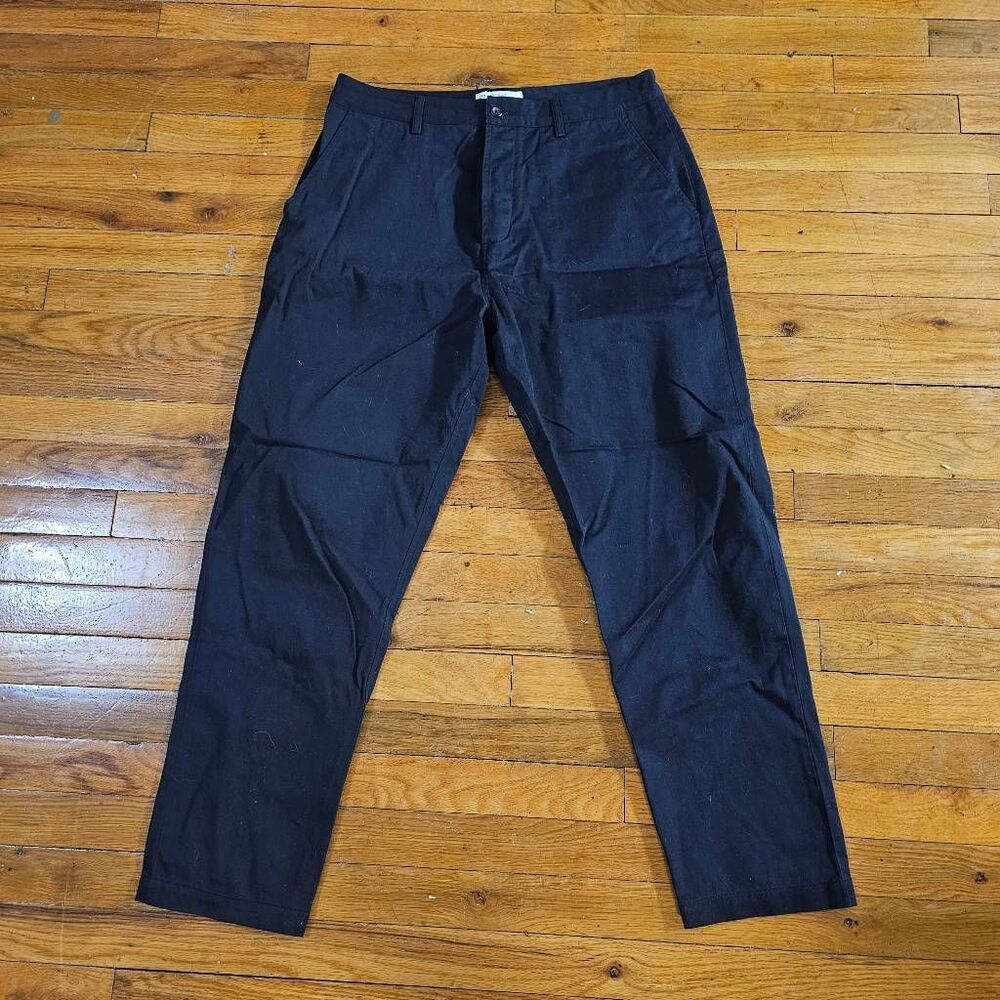Universal Works Casual Chino Black Pants Mens 32X28